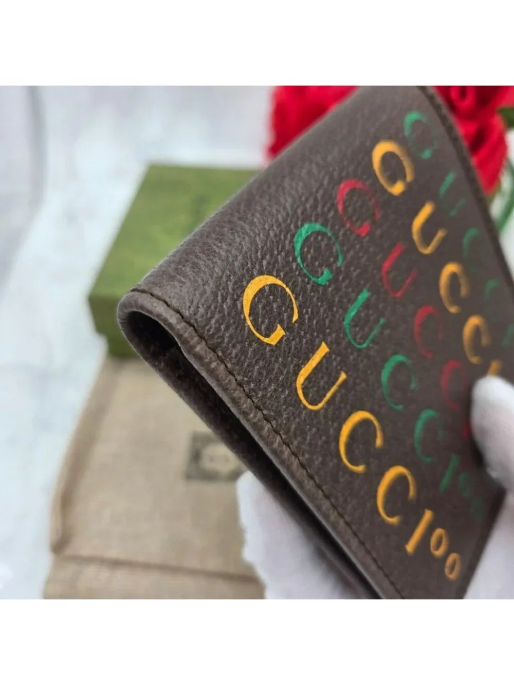 Gucci Bifold Wallet Anniversary Brown